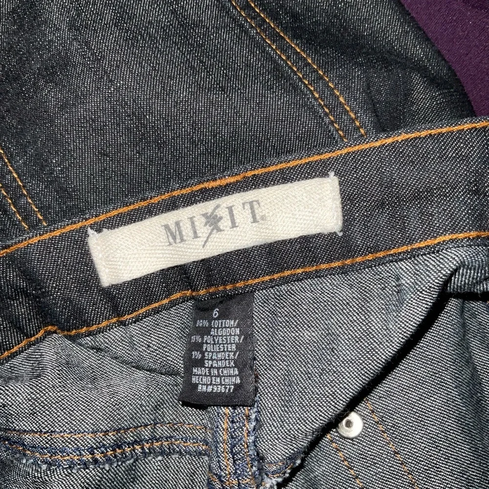 Mix It Dark‎ Denim Button Front Pencil Skirt Size 6